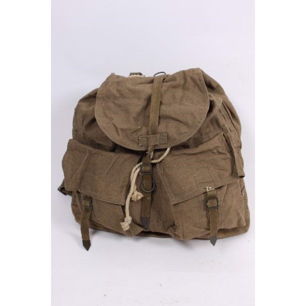 tjekkisk militær rygsæk i khaki canvas