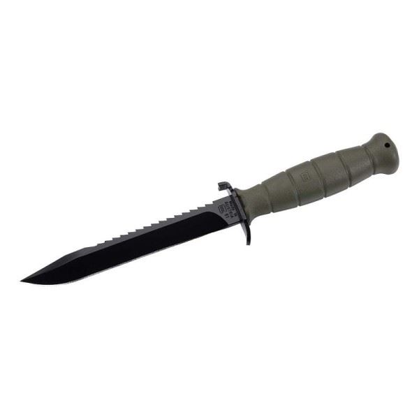 Glock Feltkniv FM81 med Savtakker set i farven Oliven