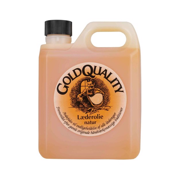 Gold Quality læderolie i natur, 1 liter