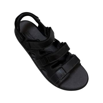 Green Comfort Herresandal, Sort, Ubrugt set oppefra i skrå vinkel