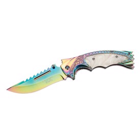 Herbertz foldekniv med flotte regnbuefarver