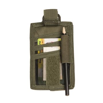 Mil-Tec ID Kort Holder med Velcro set i farven Oliven bagfra
