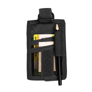 Mil-Tec ID Kort Holder med Velcro set i farven Sort bagfra