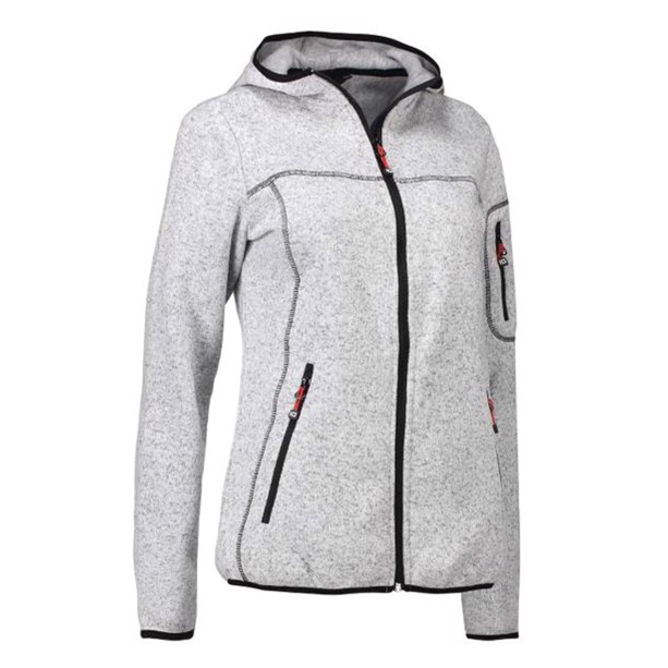 Strikfleece cardigang til damer fra ID