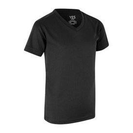 ID Active Quick Dry T-shirt til børn i farven Sort set fra vinkel