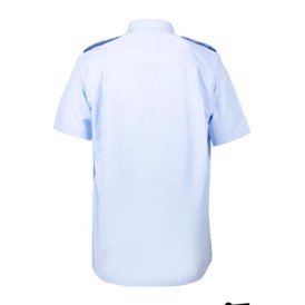 Lyseblå kortærmet uniformsskjorte fra ID