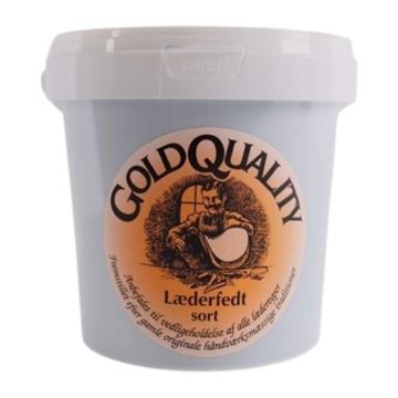 Læderfedt, Gold Quality, 1 kg set i farven Sort
