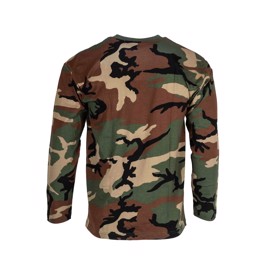 Woodland camo t-shirt med lange ærmer