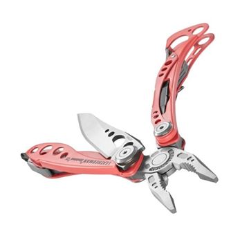 Leatherman Skeletool CX, 7 værktøjer set i farven Guava åben