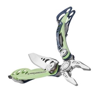 Leatherman Skeletool CX, 7 værktøjer set i farven Verdant åben