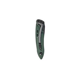 Leatherman Skeletool KB set i farven OD Green foldet med bælteklips