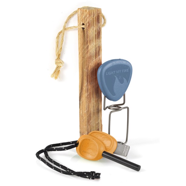 Båltændingssæt med grillspyd i orange
