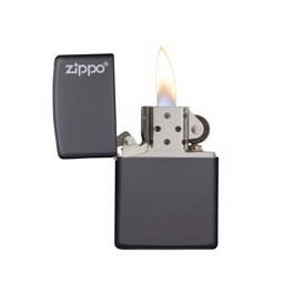 Logo lighter i mat sort fra Zippo