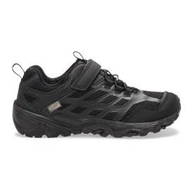 Merrell Moab FST Low WP, vandtætte vandresko til børn i sort.