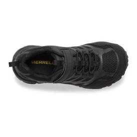 Merrell Moab FST Low WP, vandresko til børn i sort med velcro.