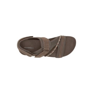 Merrell Terran 4 Backstrap Damesandal set i farven Bracken Brown oppefra