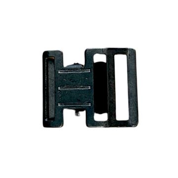 Metalspænde med Krokodilletænder, 8 x 6 cm, Ubrugt set fra bagside