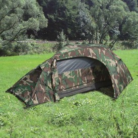 Mil-tec 1-personers Woodland camouflage telt