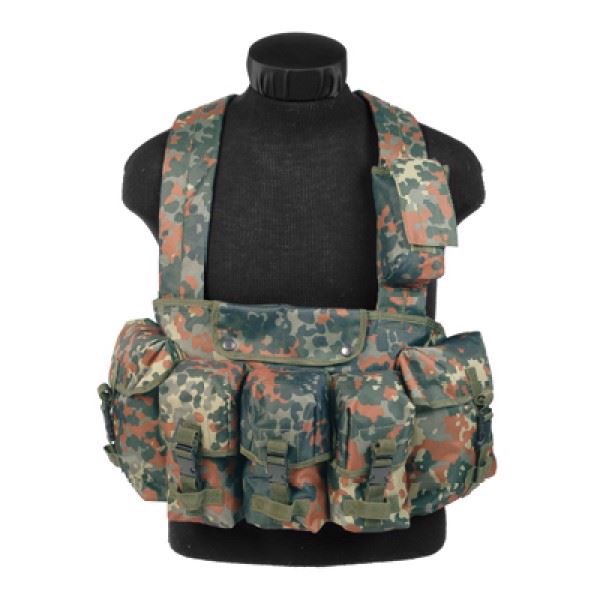 Mil-Tec Chest Rig vest set i farven Flecktarn Camouflage