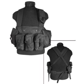 Mil-Tec Chest Rig Vest set i farven Sort