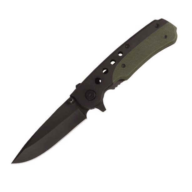 Mil-Tec foldekniv i sort og oliven
