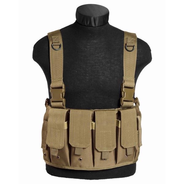 Mil-Tec Mag Carrier Chest Rig set i farven Coyote