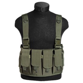 Mil-Tec Mag Carrier Chest Rig set i farven Oliven