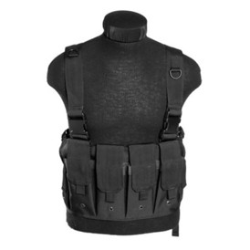 Mil-Tec Mag Carrier Chest Rig set i farven Sort