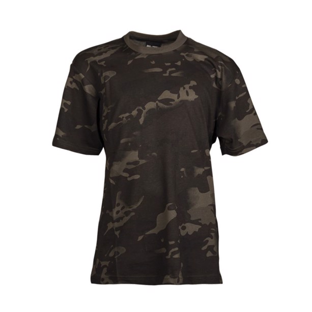 Børne t-shirt i camouflage Multitarn Sort fra Mil-Tec