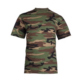 Mil-Tec militær t-shirt til børn i Woodland camouflage