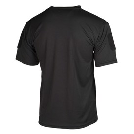 Tactical Quick Dry T-shirt fra Mil-Tec set bagfra i farven Sort
