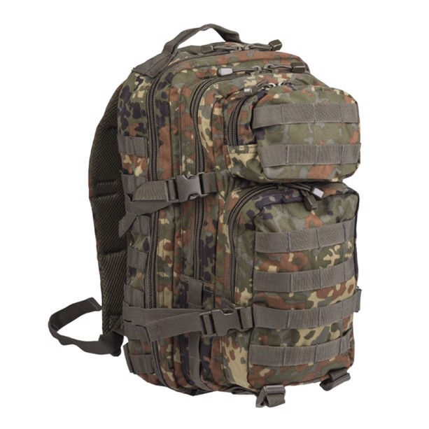 Small US Assault Pack fra Mil-Tec i Flecktarn camouflage