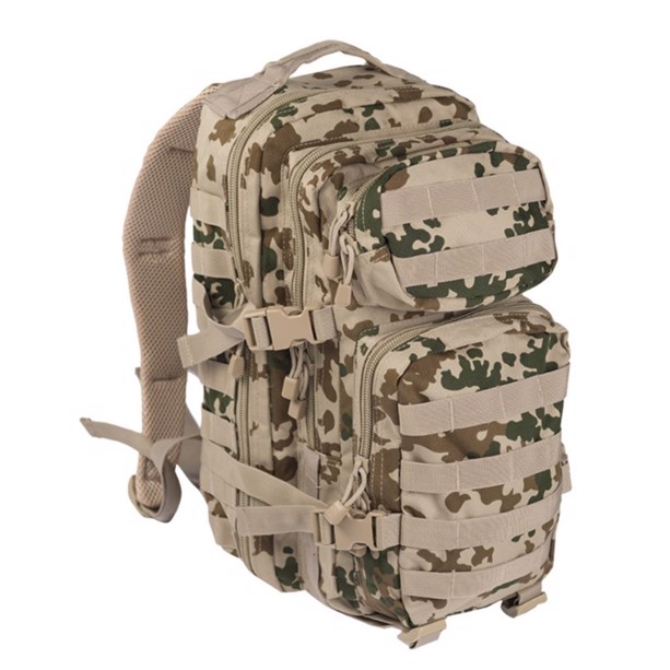Small US Assault Pack fra Mil-Tec i Tropentarn camouflage