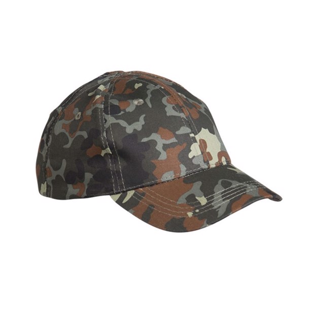 US Baseball cap i Flecktarn Camouflage til børn