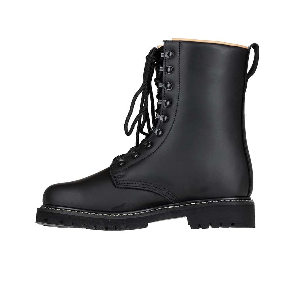 Køb Combat boots i læder med gummi 417.dk