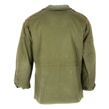 Militærjakke M/58 med skulderstropper, Brugt set bagfra