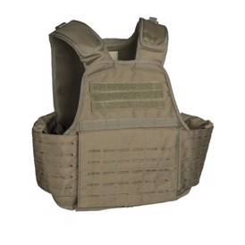 Mil-Tec Laser Cut Plate Carrier Vest set i farven Oliven