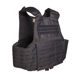 Mil-Tec Laser Cut Plate Carrier Vest set i farven Sort