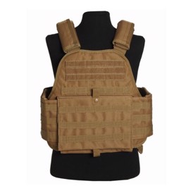 Mil-Tec Plate Carrier Vest set i farven Coyote