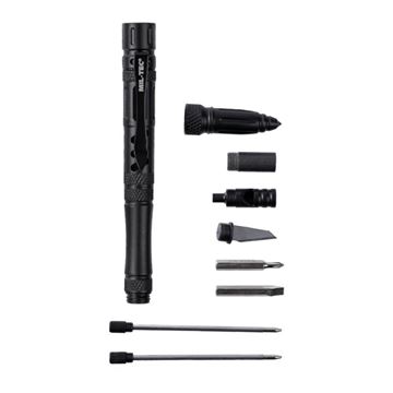 Mil-Tec Tactical Pen Pro med værktøjer set med detaljer