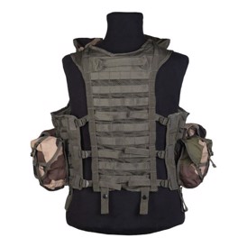 Mil-Tec Tactical Vest med 8 lommer set i farven CCE Camouflage bagfra