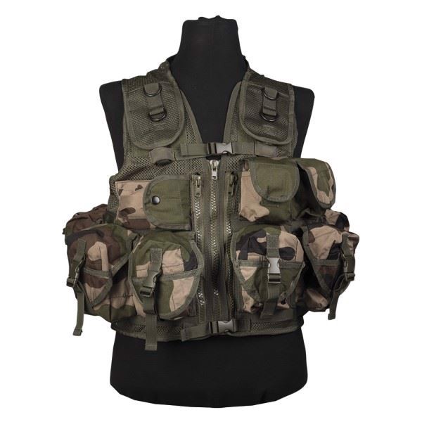 Mil-Tec Tactical Vest 9 Lommer, Camouflage, CCE