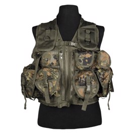 Mil-Tec Tactical Vest med 9 lommer set i farven Flecktarn Camouflage
