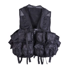 Mil-Tec Tactical Vest med 9 lommer set i farven Sort