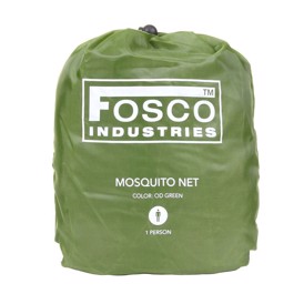 Myggenet til en person i grøn