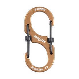 Nite Ize S-biner Slidelock set i farven Coyote