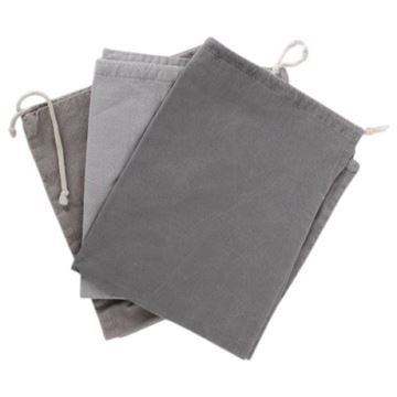 Stofpose fra tysk militær Grå bomuld med snor