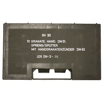 Original Tysk Håndgranat kuffert, Brugt