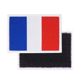 Frankrigs Flag Patch/Skuldermærke med Velcro bagside 