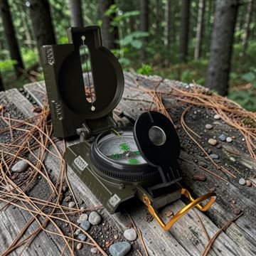 Pejle Kompas i Metal, Lensatic set i miljø